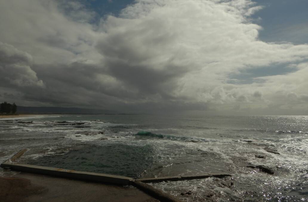 Storm clouds above the rock pool, taken at North Wollongongon October 11 by Hans Haverkamp.