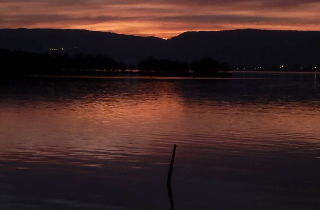 Lake Illawarra dusk, taken on August 20th at Primbee by Hans Haverkamp.