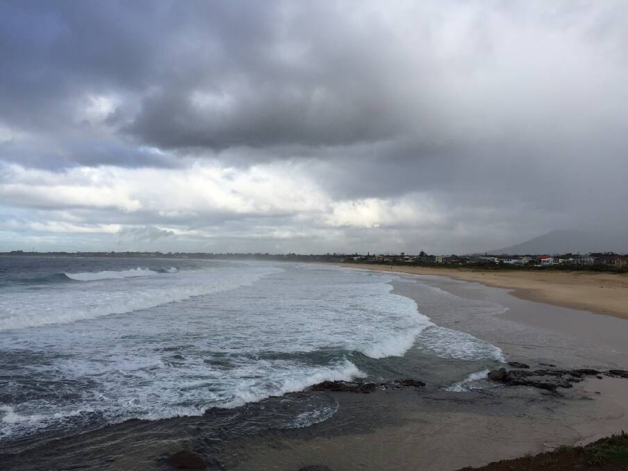 Rain clouds over Wollongong by Margaret Johnson.
