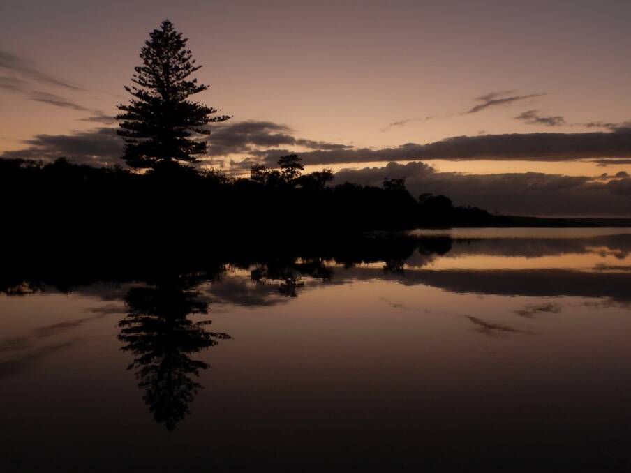 Pre dawn reflections, taken at Fairy Creek lagoon, North Wollongong by Hans Haverkamp