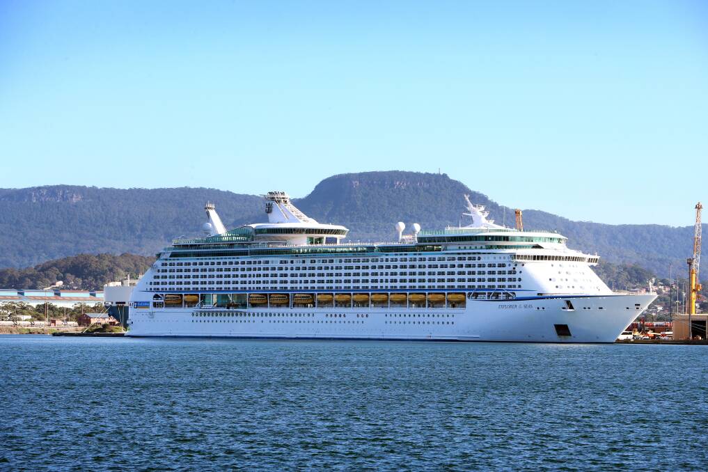 A SAFE HARBOUR: Cruise ship Explorer of the Sea docked at Port Kembla harbour in March this year. Picture: Sylvia Liber. 