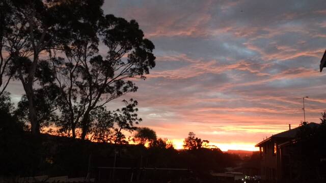 SETTING SUN: Chris Balatti's image of a Figtree sunset.  Send your image to letters @illawarramercury.com.au or tag via @illawarramerc.   