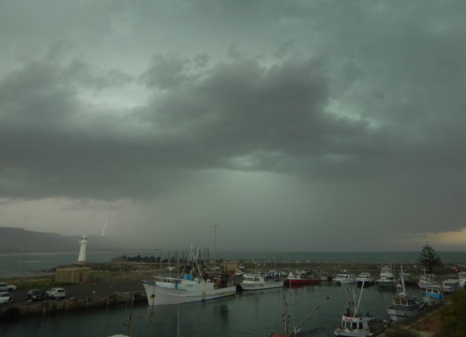 Late afternoon storm, taken at Wollongong harbour on October 20 by Hans Haverkamp.