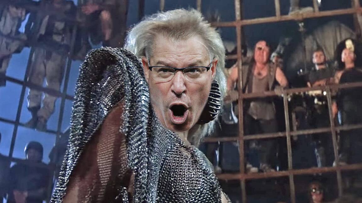 WELCOME TO THE THUNDERDOME: For the sake of this storyline, Melbourne United coach Dean Vickerman is the ruthless villain Aunty Entity (Tina Turner).