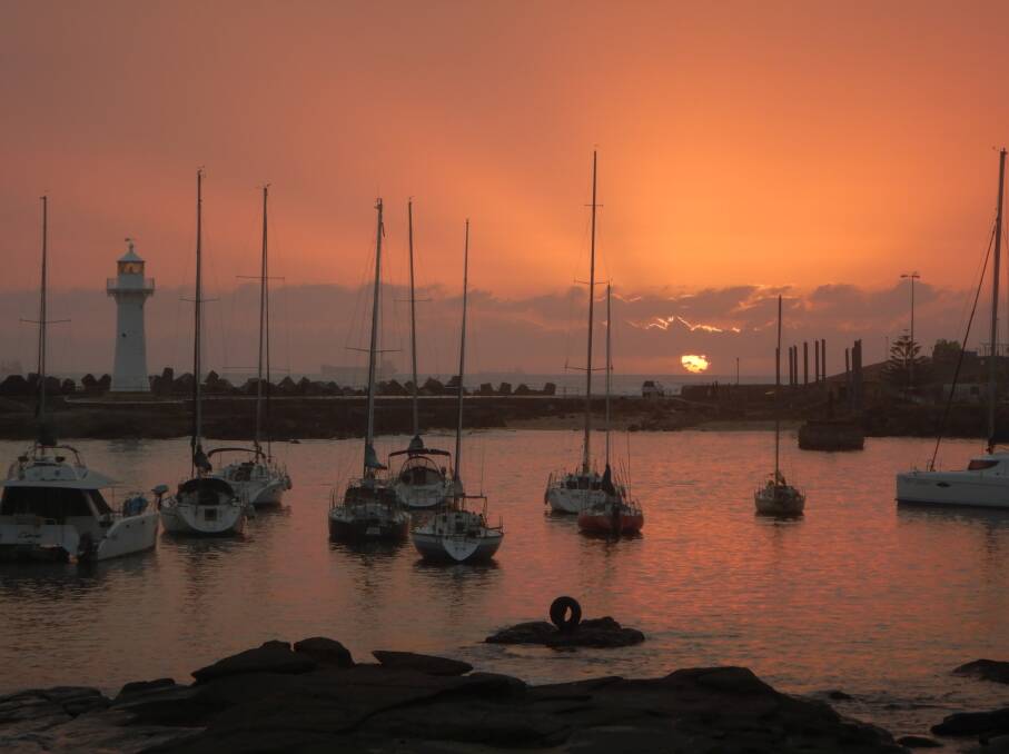 Sunrise, taken at Wollongong Harbour on March 5 by  Hans Haverkamp