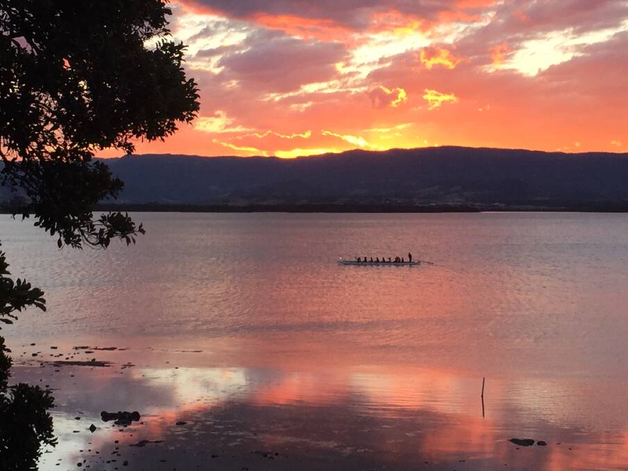 ORANGE SKY: Dragon Boat training on Lake Illawarra by Tom Hunt. Send us your photos to letters@illawarramercury.com.au or post to our Facebook page.