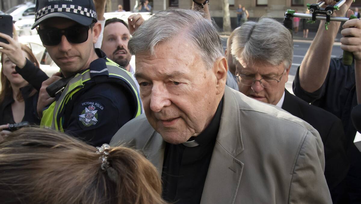 Cardinal Pell enters court on Wednesday