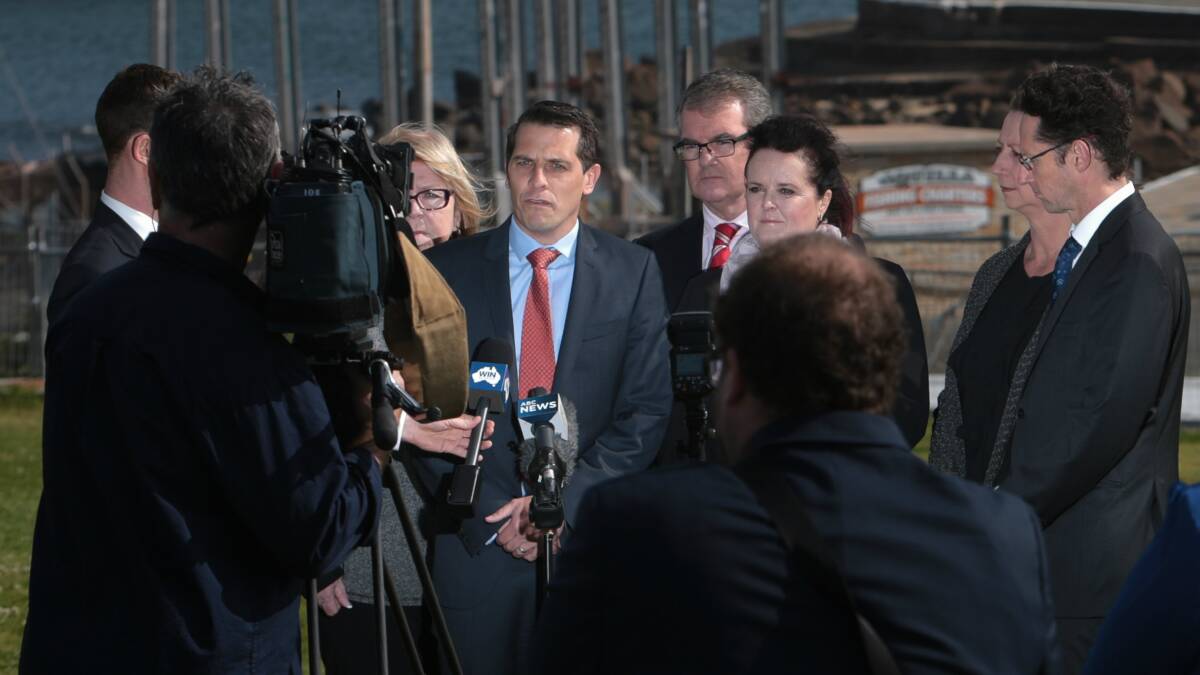 Opposition spokesman for the Illawarra, and Keira MP, Ryan Park addresses the media during the launch of NSW Labor's 10-point plan for Illawarra jobs in Wollongong on September 4. Picture: Adam McLean