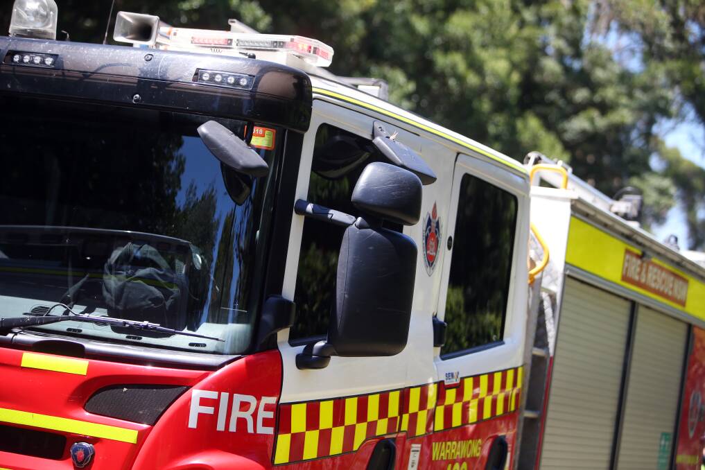 Firies free young boy stuck in bike frame at Albion Park