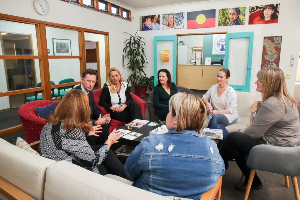 PLEDGE: Labor's Stephen Jones, Sharon Bird and Anna Watson announce the cash at the Illawarra Women's Health Centre. Picture: Adam McLean
