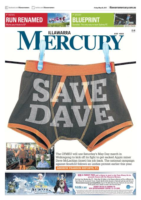 How the Mercury reported the national "Save Dave" campaign in May.