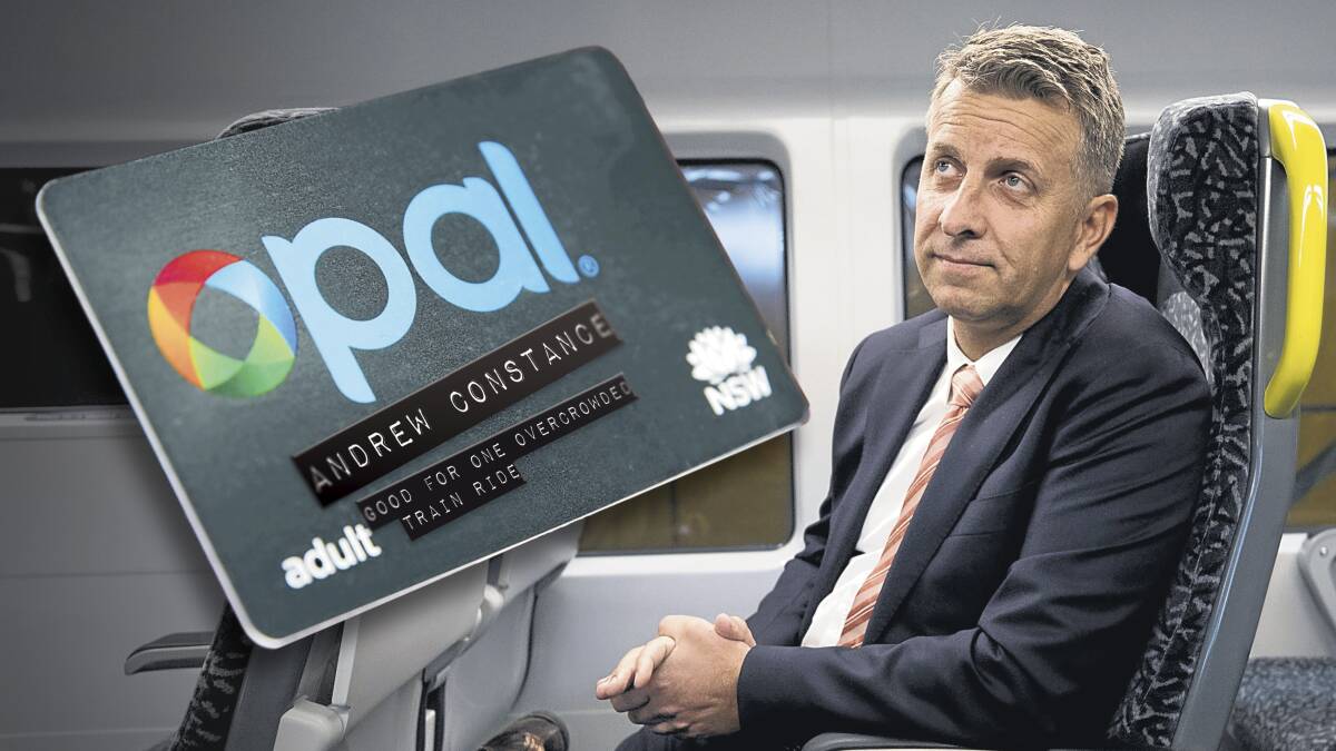 Labor’s Illawarra spokesman Ryan Park has written to the NSW Minister for Transport and Infrastructure, Andrew Constance (pictured), asking him to take a ride on a  at-capacity South Coast Line train. 