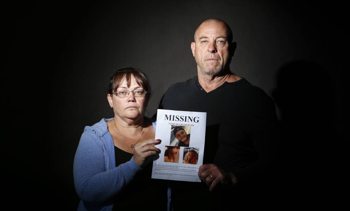 In May, Jo and Gary Pearce offered a $10,000 reward for information about their missing son. Picture: Anna Warr