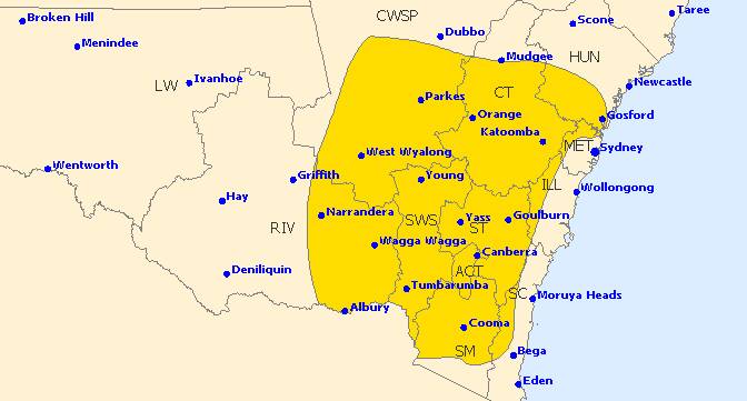 Severe storm warning for the Illawarra, South Coast