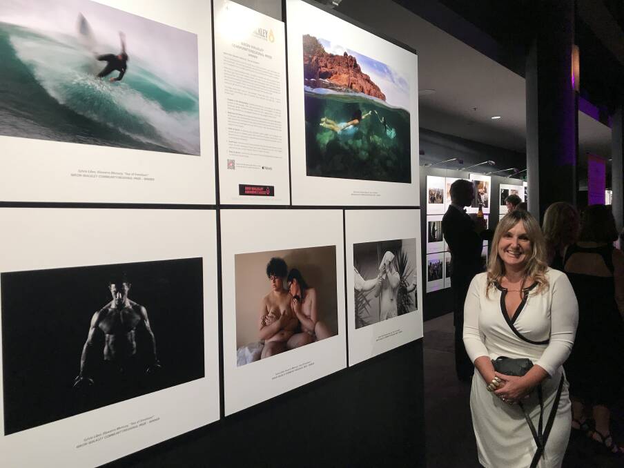 WINNER: Mercury photographer Sylvia Liber with the pictures that won her the Nikon-Walkley Community/Regional Prize and Nikon-Walkley Portrait Prize this year.