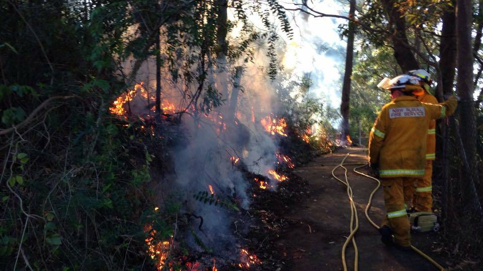 Sunday's hazard reduction burn at Helensburgh. Picture: Facebook / Helensburgh Rural Fire Brigade