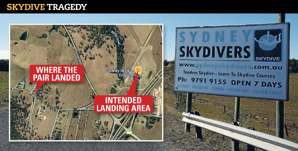 An experienced instructor, aged in his 60s, and a student, in his 20s,  were on a tandem skydive when they crash landed on a property at Wilton on Saturday. The pair were about 1km from the designated landing site.