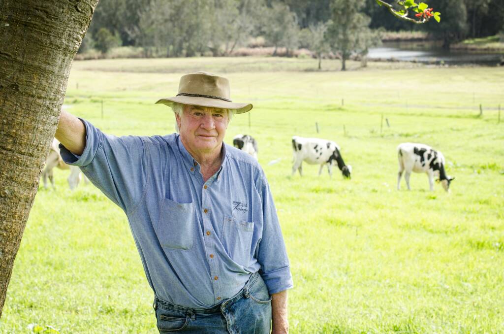 Mark Honey on his Jamberoo farm in 2014.