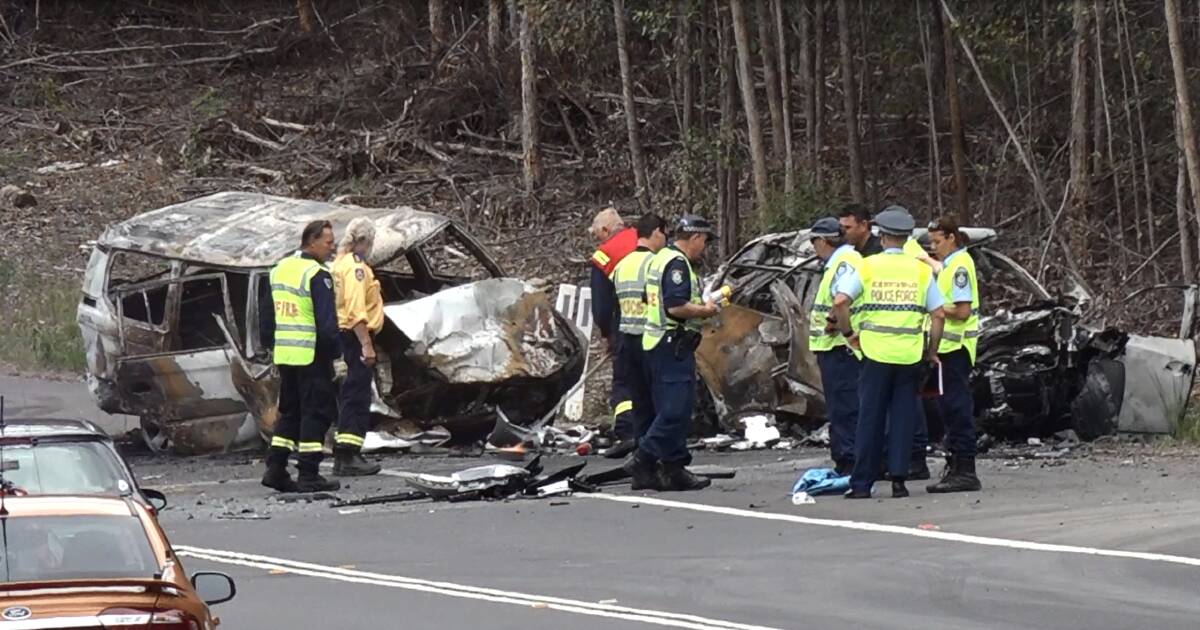 The scene of the Boxing Day crash, on the Princes Highway near Bendalong. Picture: TNV