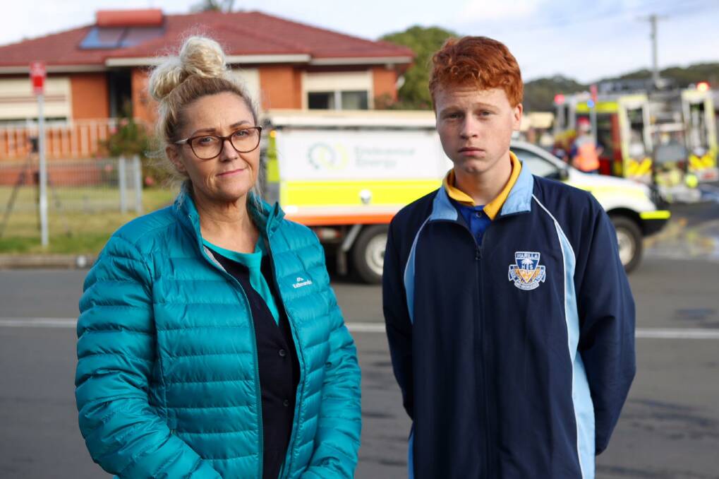 Debra Murray and her son, Jett, rushed to help the 92-year-old occupant of the home. Picture: Adam McLean