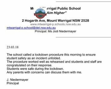 Mount Warrigal school locked-down during incident