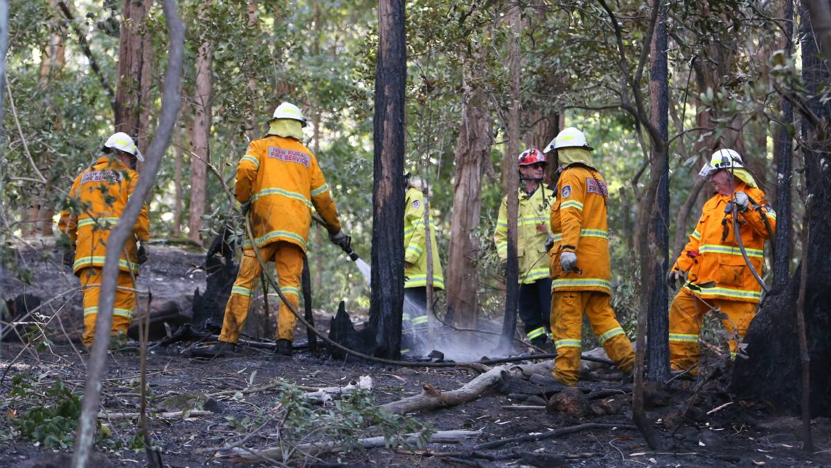 NSW RFS and Fire and Rescue NSW crews at the scene of a fire at Tarrawanna earlier this month. Picture: Adam McLean