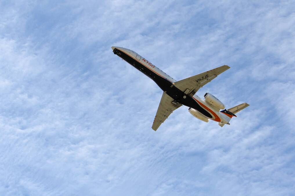 A JetGo plane takes off from Illawarra Regional Airport on October 30. Picture: Adam McLean