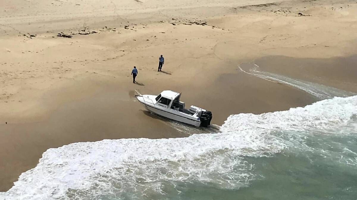 Emergency crews during the search for a missing boater near Bermagui on the Far South Coast. Pictures Westpac Rescue Helicopter, Marine Rescue NSW