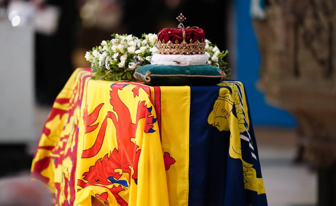 Queen Elizabeth II's coffin at St Giles Cathedral, Edinburgh. Picture: The Royal Family/Facebook