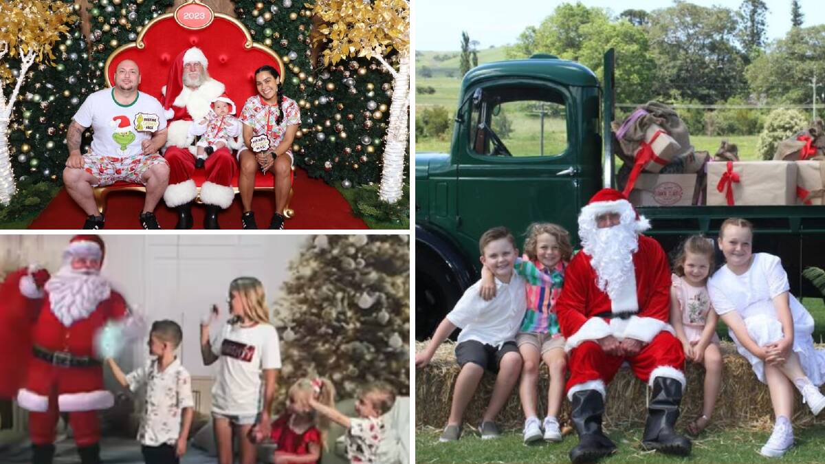 There's lots of options to get your photo taken with Santa in the Illawarra. Pictures by Dapto Mall, Jamberoo P&C and Warrawong Plaza