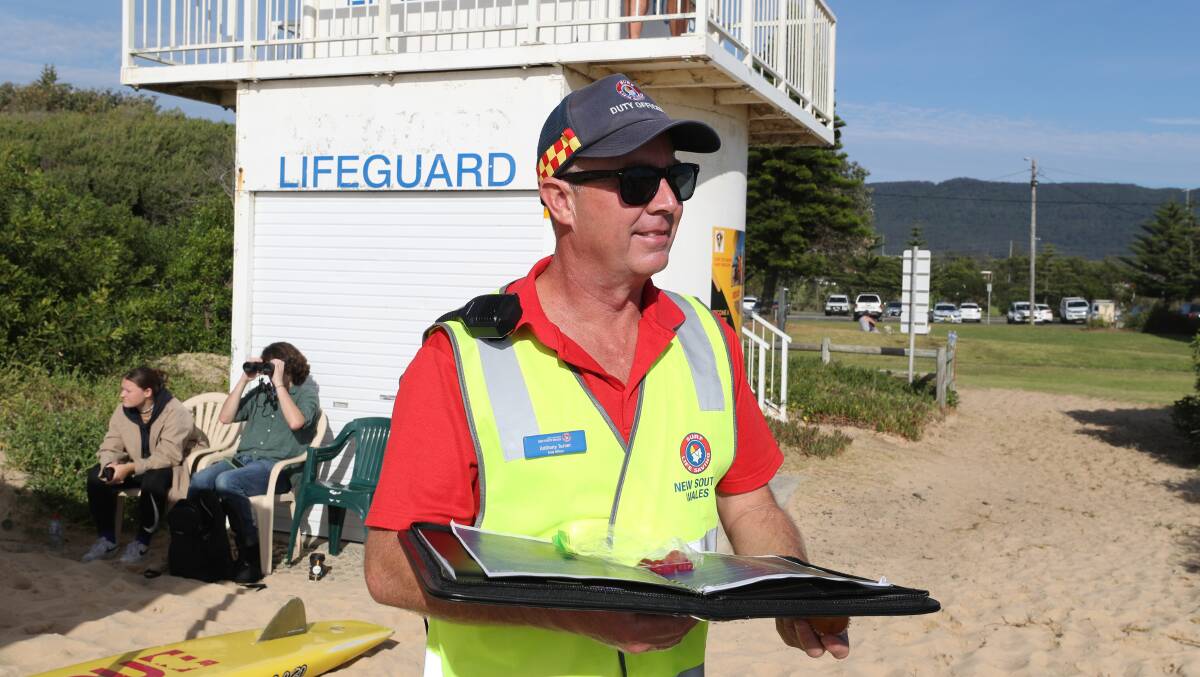 Surf Life Saving Illawarra duty officer Anthony Turner running the search operation on Monday, October 30. Picture by Robert Peet