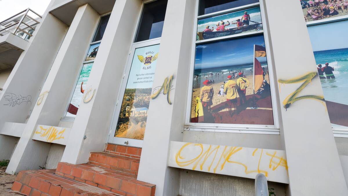 Bulli Surf Life Saving Club was the victim of graffiti attacks on the weekend. Pictures by Anna Warr, Bulli SLSC
