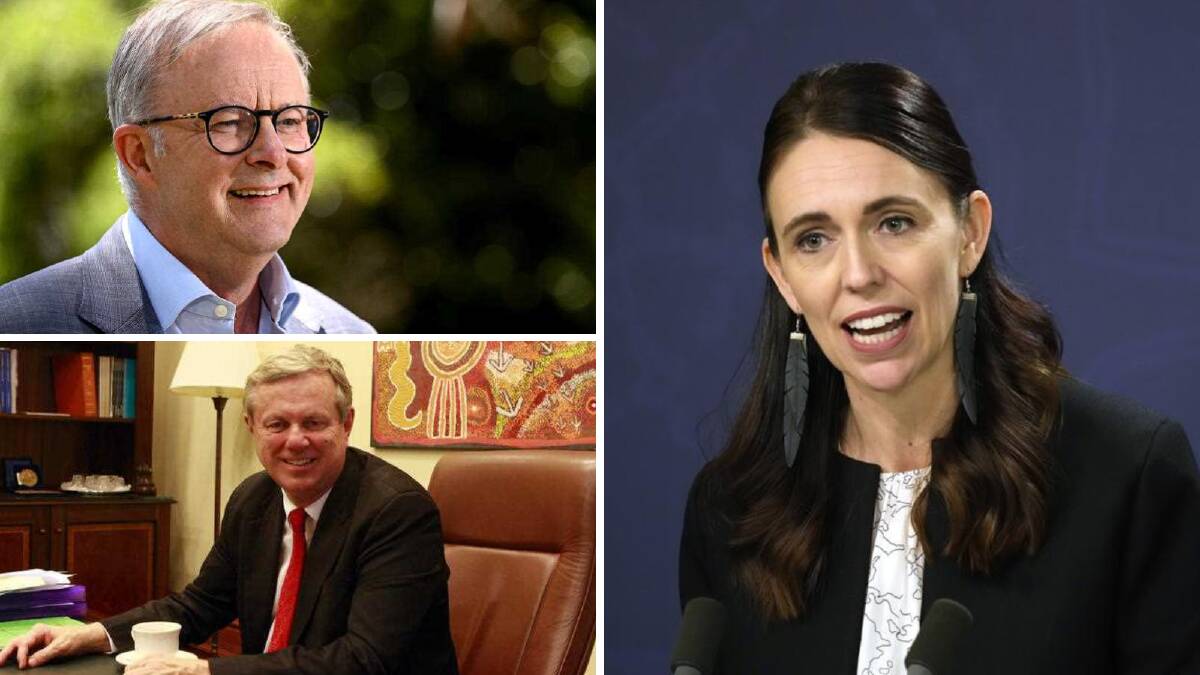 Australian Prime Minister Anthony Albanese (top left) and former South Australian Premier Mike Rann (bottom left) have praised Jacinda Ardern for her work. Pictures by AAP