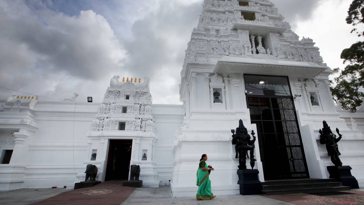 Around 30,000 people are expected to flock to the Sri Venkateswara Temple in Helensburgh this long weekend for a consecration 18 years in the making. Picture by Sylvia Liber