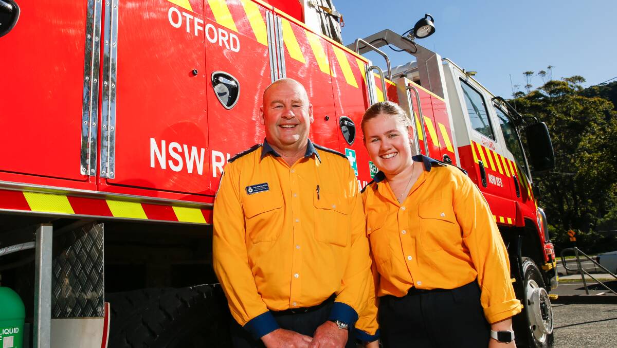 RFS Group Captain Craig Robertson and his daughter Brianna have fought fires together. Picture by Anna Warr
