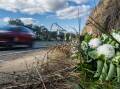 A floral tribute beside a road for someone killed in a crash. File picture by Karleen Minney