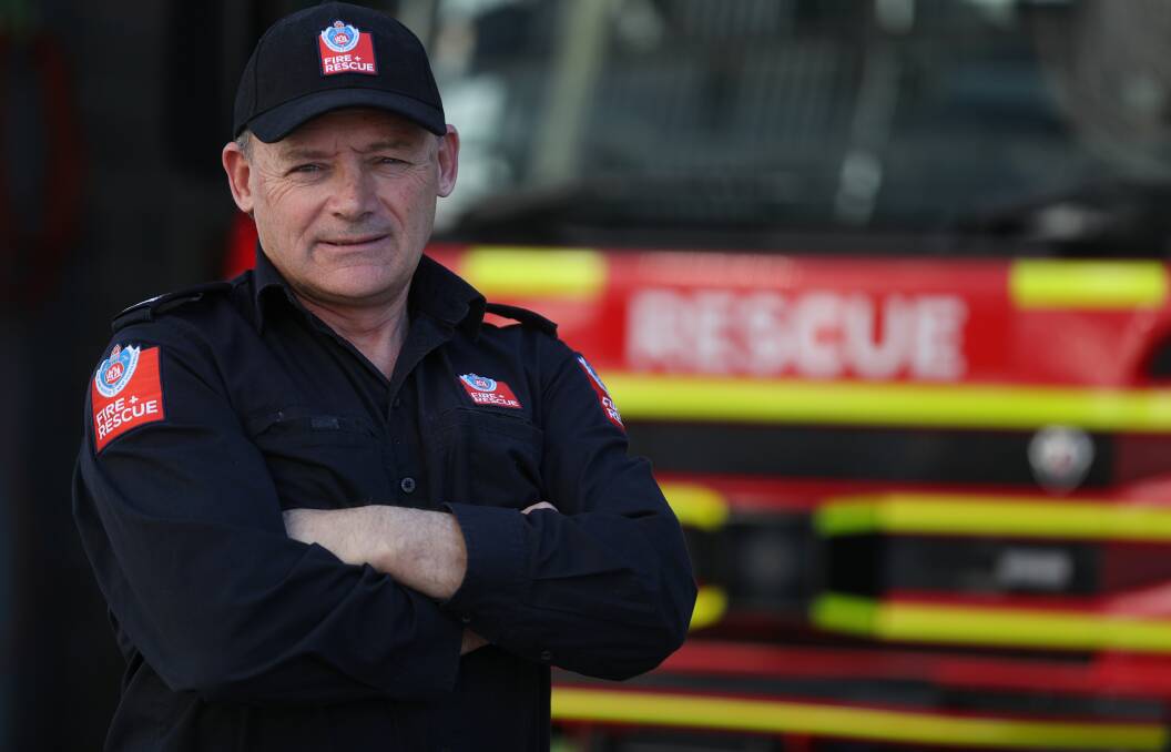 Leading firefighter Stuart WIllick at Wollongong Fire Station. Picture by Robert Peet