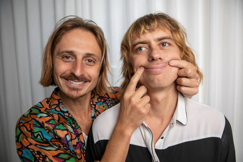 ON STAGE: Lime Cordiale's Oli and Louis Leimbach are completing their final Australian gigs, including two in Sydney, before jetting off to Europe for six months. Picture: Geoff Jones
