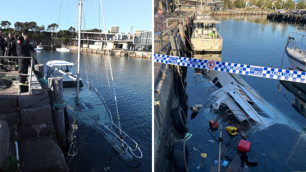 A yacht and a cruiser sank in Wollongong Harbour within six days of each other, the incidents are under investigation. Pictures by Robert Peet, Nadine Morton 