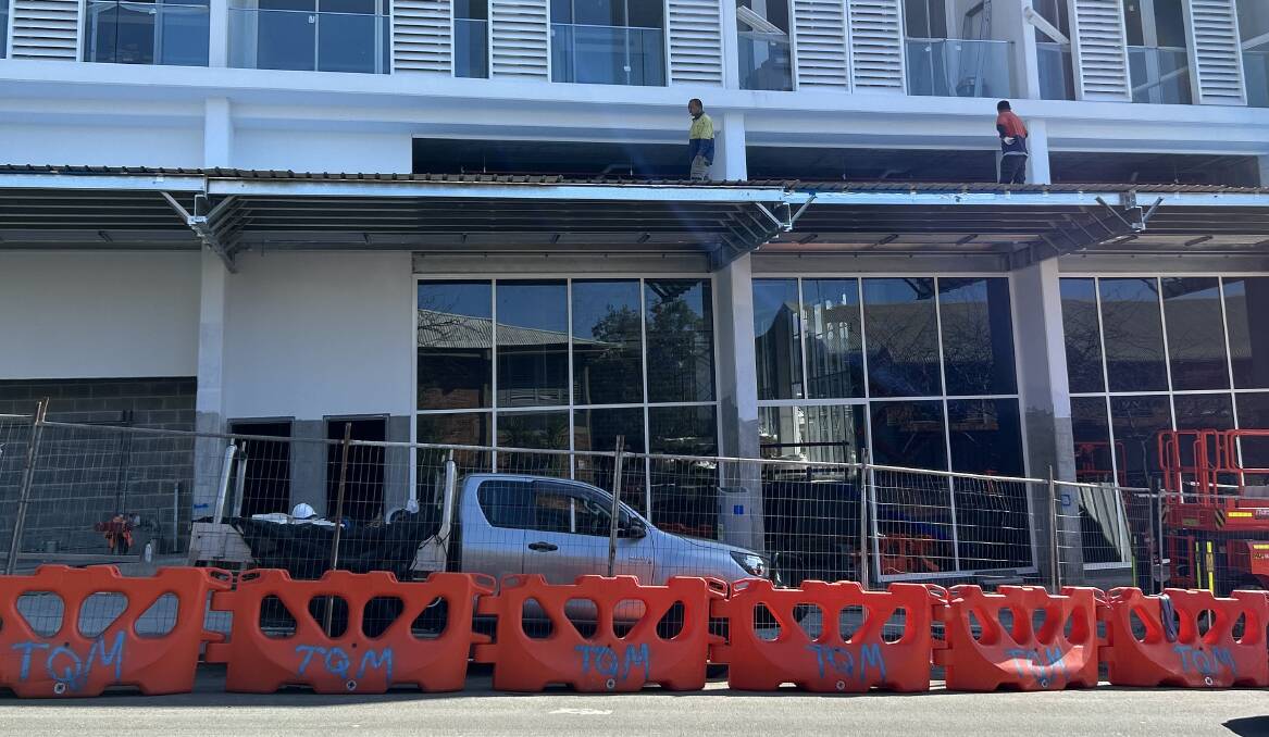 Workers on a construction site at Young Street, Wollongong that prompted SafeWork NSW inspectors to visit. Pictures supplied
