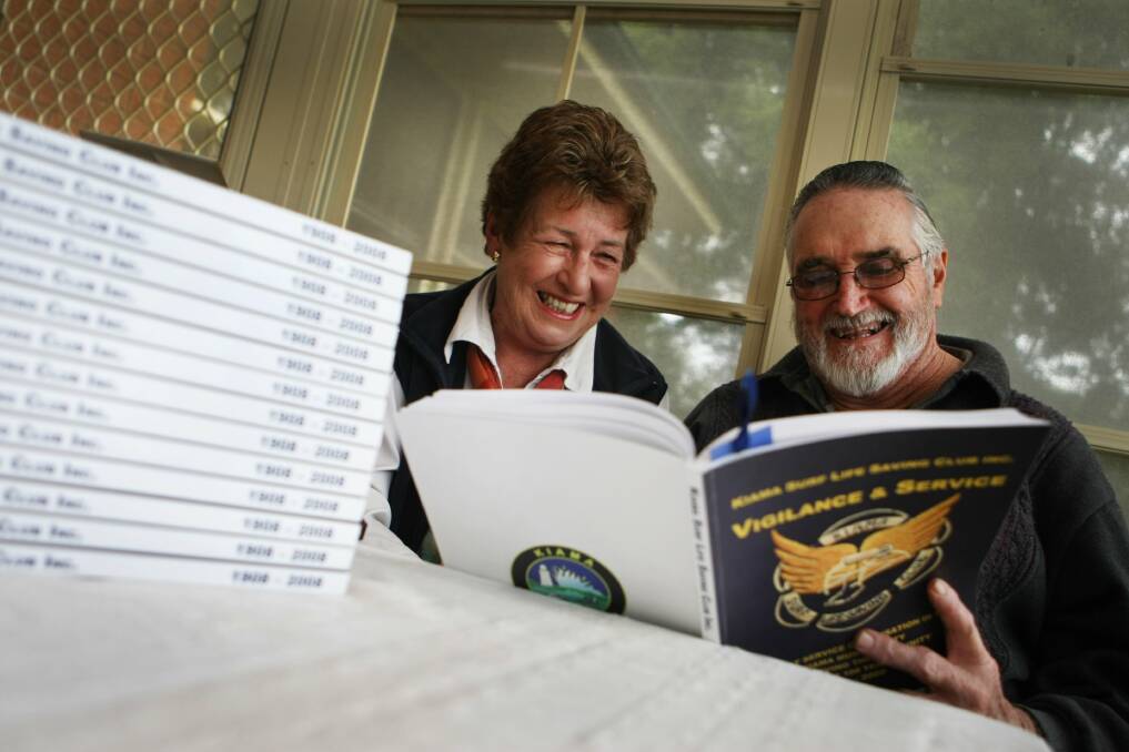 Margaret and Peter Raison have put together a book on the history of Kiama Surf Life Saving Club. Picture: DYLAN ROBINSON