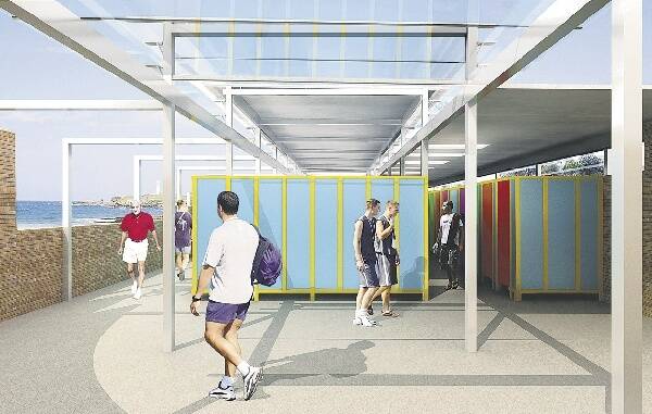 An artist's impression of change rooms in the proposed $5.9 million upgrade of the North Beach Bathers' Pavilion.