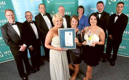 Illawarra Business Of The Year: Celebrating Peoplecare's win were (back row) John Henry (left), Dale Cairney, Mike McLeod, Michael Bassingthwaighte, Anita Mulrooney, Chris Stolk, Joseph Pizzinga, (front row) Katie Placek (left), Laura Price and Stef Myers.