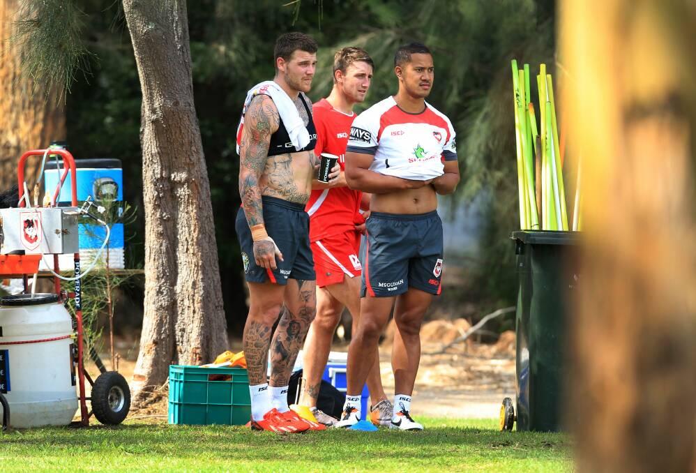 Josh Dugan (left) and Kyle Stanley (right), back after a fourth knee reconstruction. Picture: ORLANDO CHIODO