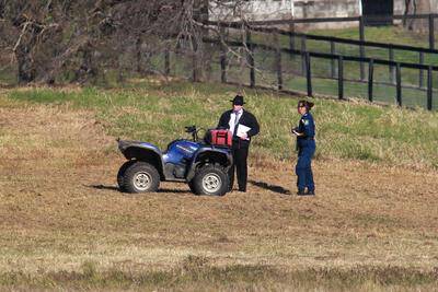 Police attend the property at Kembla Grange where Molly Lord died  on Wednesday after a quad bike accident. Picture:  ORLANDO CHIODO