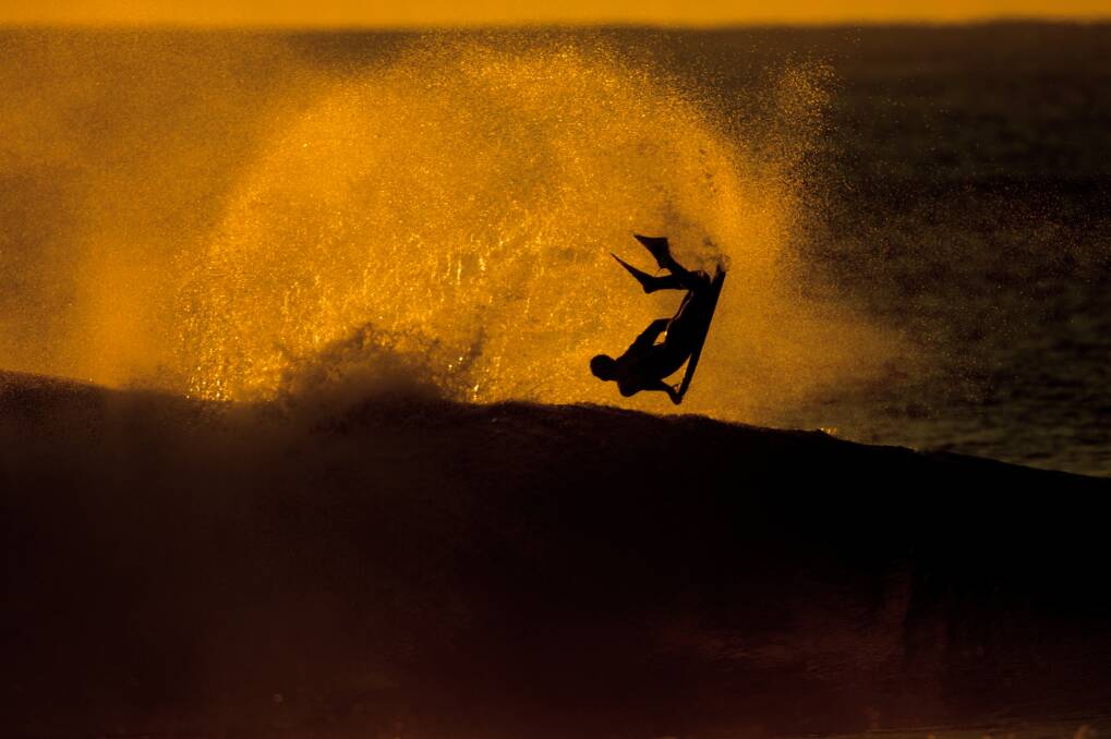 A scene from bodyboarding movie TRASH, which is filmed, directed and edited by Figtree's Todd Barnes.