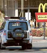 Police visit McDonald's after learning of the child's injury.