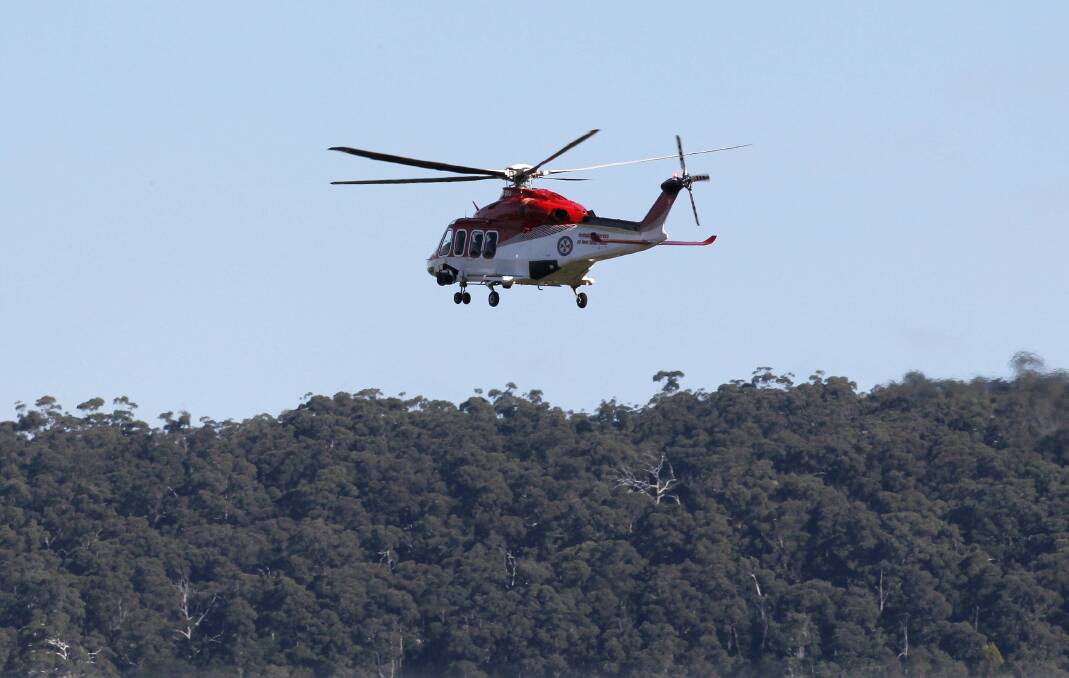 The aeromedical service was called to a mission at Mollymook yesterday. Picture: ANDY ZAKELI  