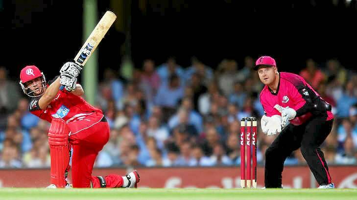 Alex Hales smashes one for the Renegades.