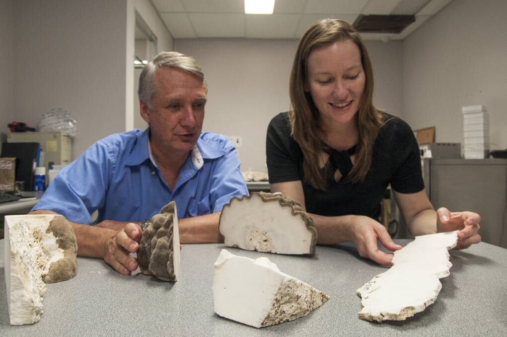 Professor Colin Woodroffe and Dr Helen McGregor, from UOW's School of Earth and Environmental Sciences. Picture: SEAN MAGUIRE